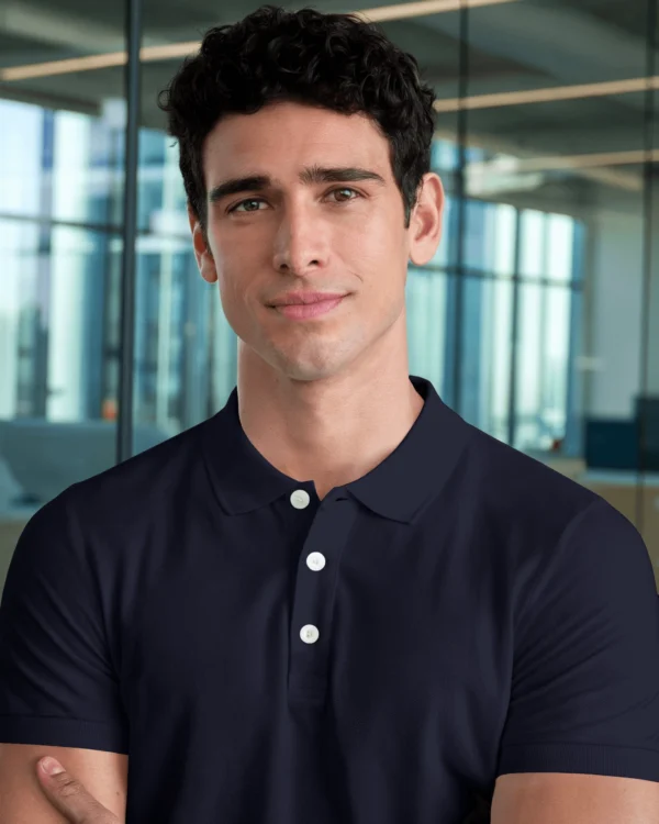 Dark Navy Men's Cotton Polo t-shirt