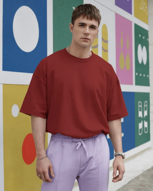 Maroon OverSized Heavy Fabric - Image 8