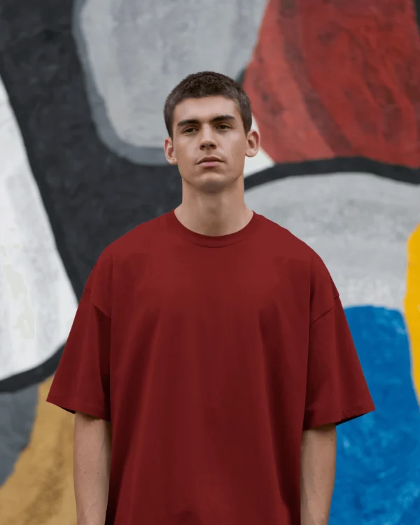Maroon OverSized Heavy Fabric - Image 4