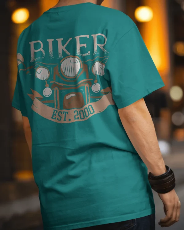 Biker Est.2000 Teal OverSized - Image 4
