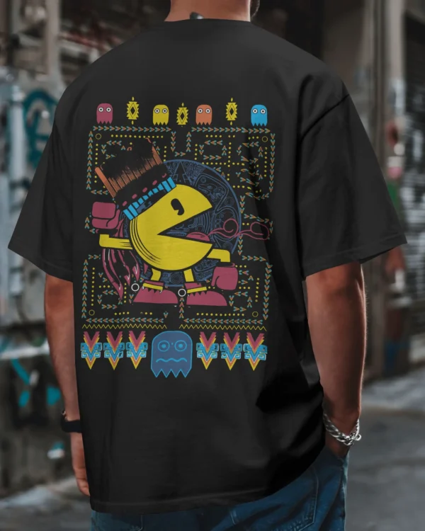 Pac-Man Design Black OverSized - Image 2