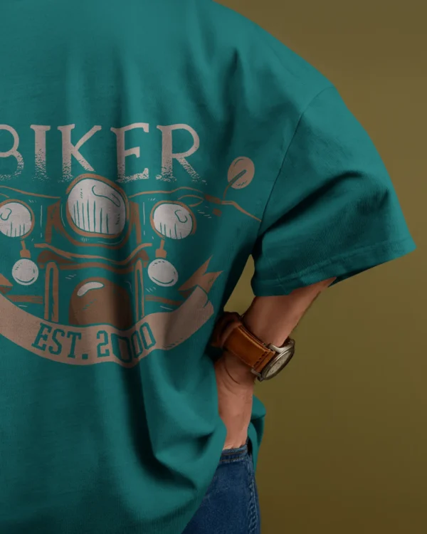 Biker Est.2000 Teal OverSized - Image 3