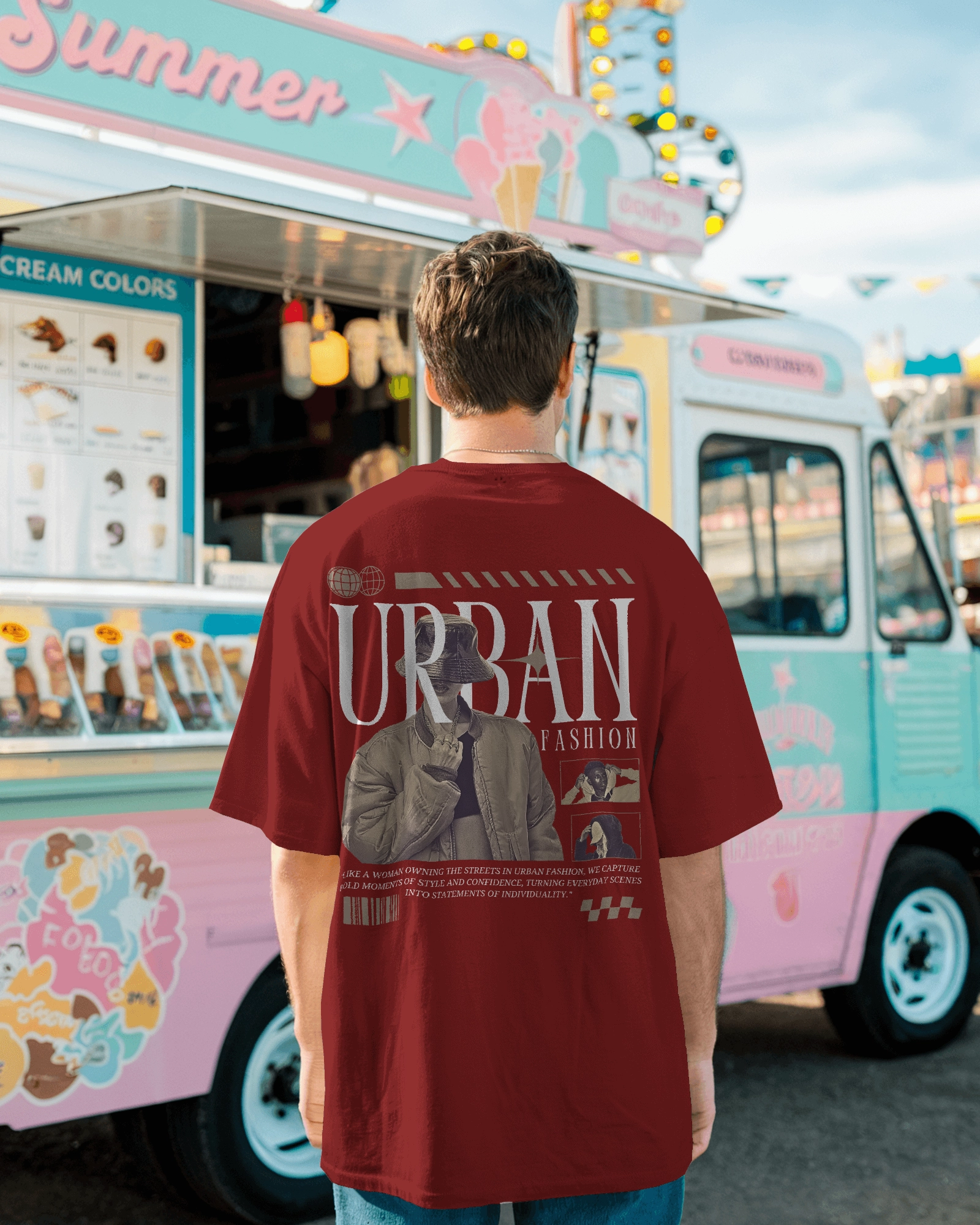 Urban Fashion OverSized Maroon