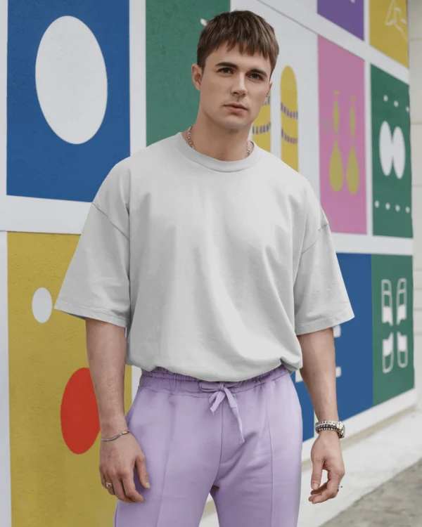 white French Terry oversize T-shirt