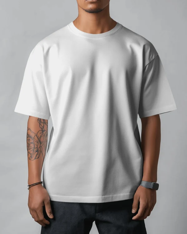white French Terry oversize T-shirt