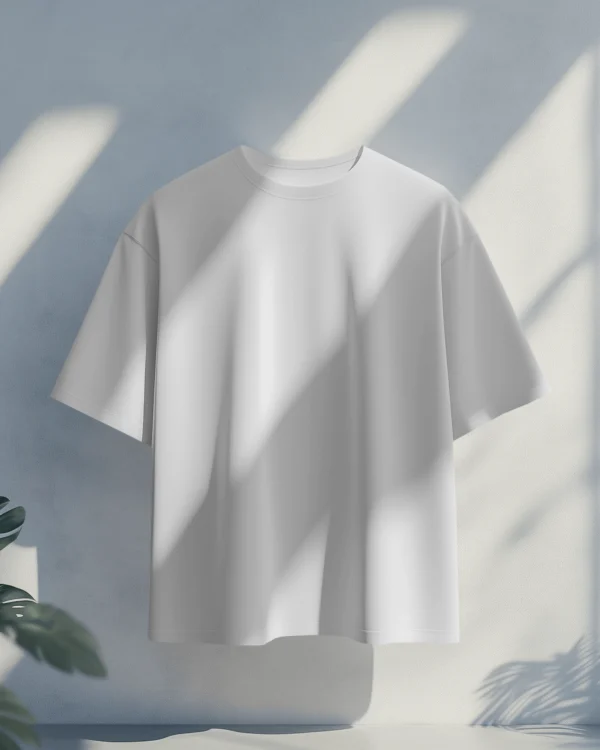 white French Terry oversize T-shirt